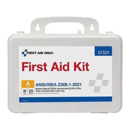 First Aid Only First Aid Kit, 25 Person, ANSI Compliant, Class A, Plastic Case